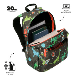 Mochila Acuarela Dino 1WE