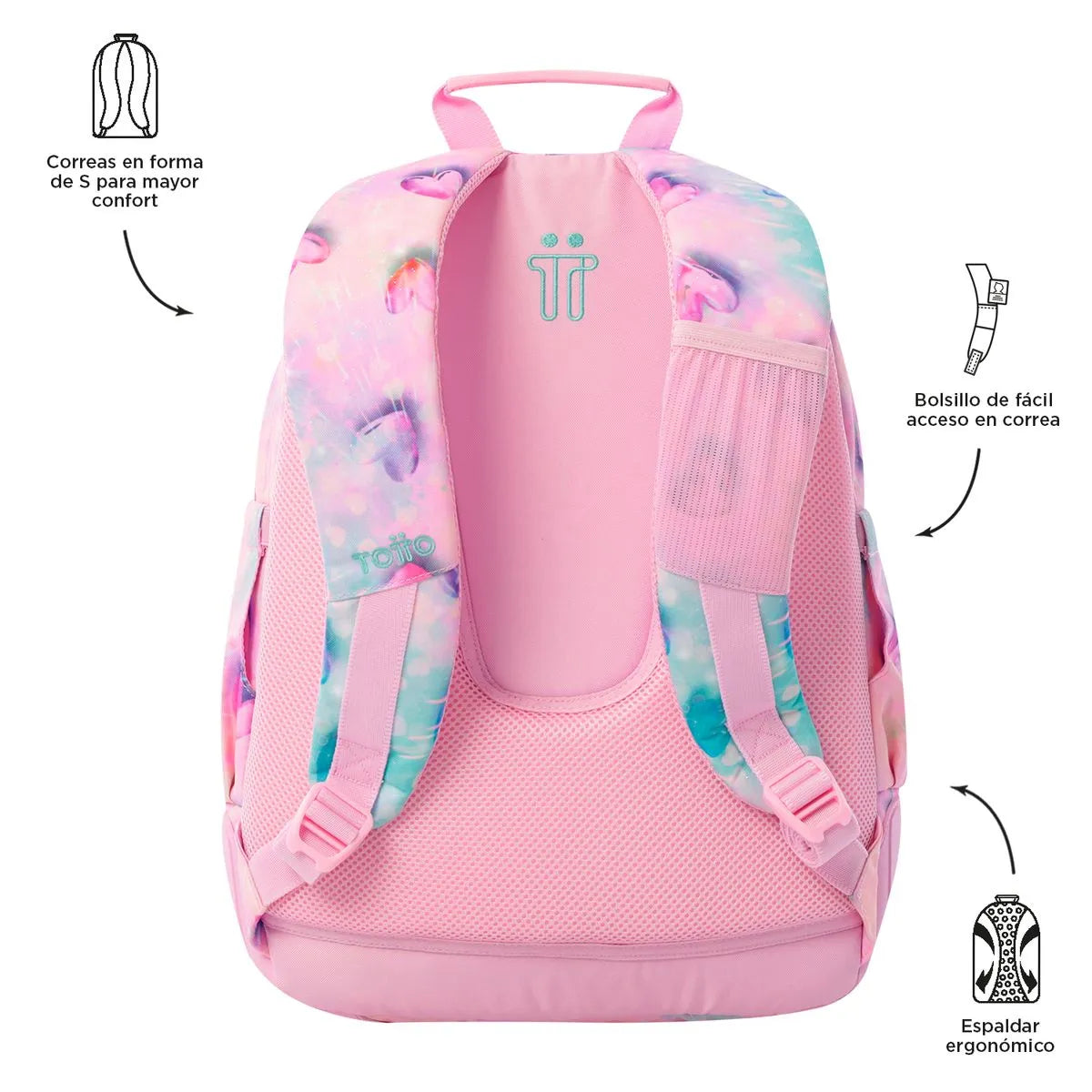 Mochila Acuarela 1KB Corazon